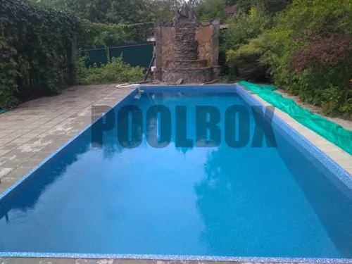 Пленка ПВХ (лайнер) (рулон 1,65*25 м.) CGT PF4000 Oceanstone 1,5 мм. (мелкий мрамор)