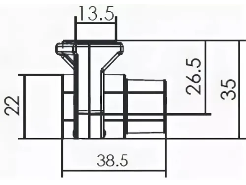 Решетка переливная цветная волна Anti Slip 250 х 26.5 мм красный DE2725W Emaux
