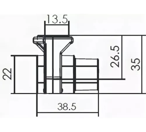 Решетка переливная цветная волна Anti Slip 250 х 26.5 мм красный DE2725W Emaux