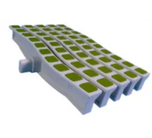 Решетка переливная цветная волна Anti Slip 250 х 26.5 мм зеленый DE2725W Emaux