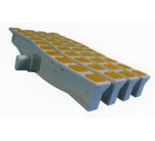 Решетка переливная цветная волна Anti Slip 250 х 26.5 мм желтый DE2725W Emaux