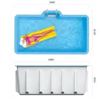 Композитный бассейн Руан 3,98*2,61*1,55 м., Франмер