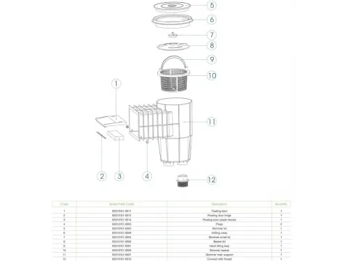 Скиммер (плитка) Aquant 21101 Standart