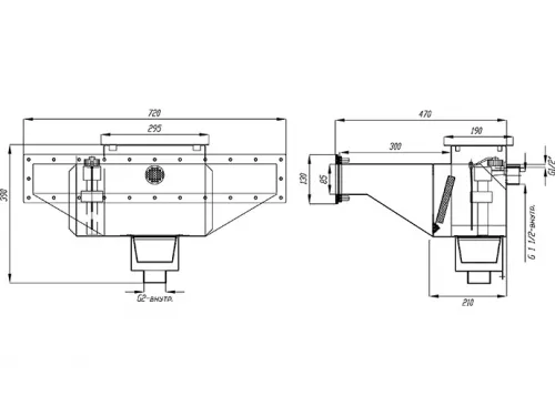 Скиммер СК.15.8 (универс.) с расширенной горловиной из нерж. стали AISI-304