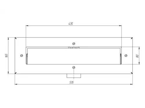 Скиммер СК.40.0 (универс.) с узкой горловиной, без крышки из нерж. стали AISI-304