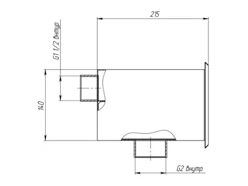Скиммер СК.40.0 (универс.) с узкой горловиной, без крышки из нерж. стали AISI-304