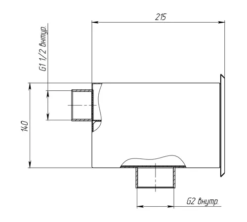 Скиммер СК.40.0/1 (универс.) с узкой горловиной, без крышки из нерж. стали AISI-316