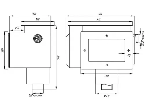 Скиммер СК.15.4 (универс) с автодоливом и переливом из нерж. стали AISI-304