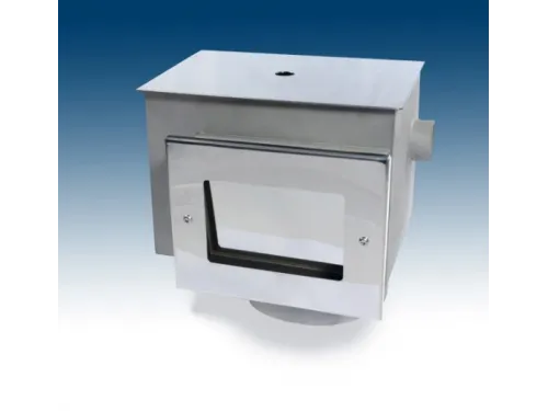 Скиммер АТ 05.28 (плитка) V 15 из нерж. стали AISI-304 с регулятором уровня воды и переливом 