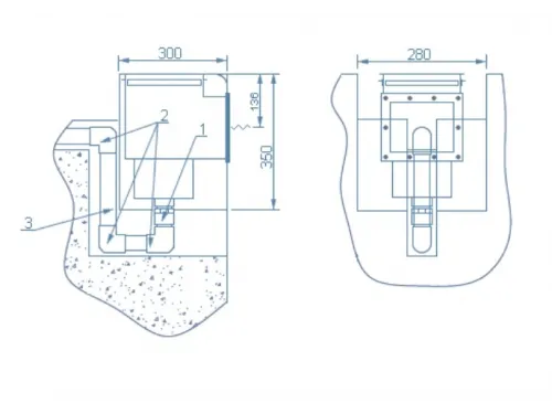 Скиммер АТ 05.26M (плитка) V 15 л., из нерж. стали AISI-316