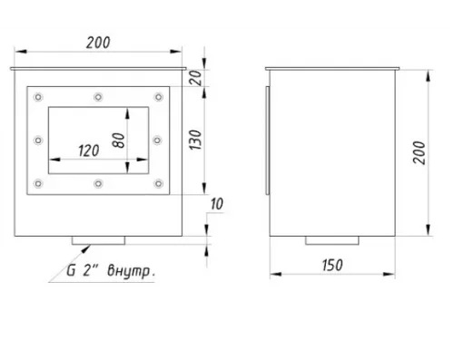 Скиммер АТ 05.21 (универс.) МИНИ с круглым фланцем из нерж. стали AISI-304