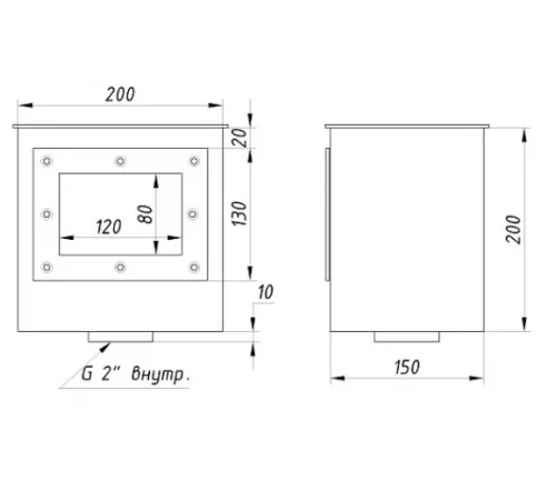 Скиммер АТ 05.21 (универс.) МИНИ с круглым фланцем из нерж. стали AISI-304