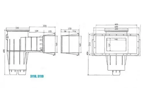Скиммер (универс.) Hayward 3119 Premium Wide