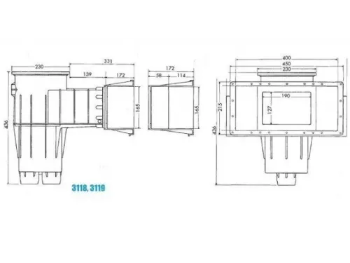 Скиммер (универс.) Hayward 3119DGR Premium Wide