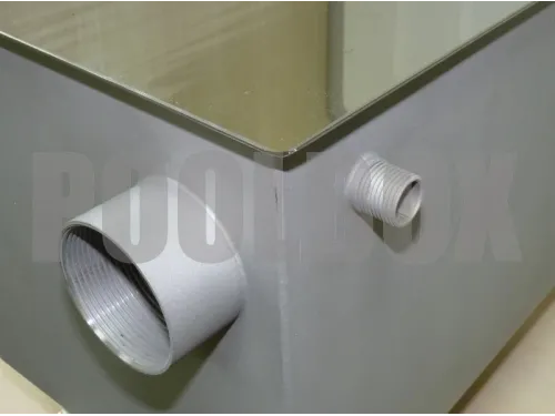 Скиммер АТ 05.13 (универс.) V 25 из нерж. стали AISI-304, с регулятором уровня воды и переливом