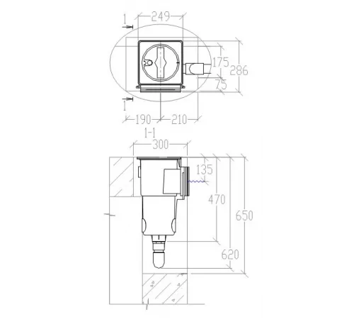 Скиммер (универс.) P 1000 SL101 Procopi узкий