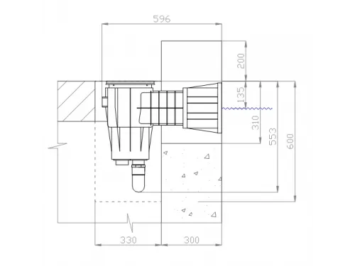 Скиммер (плитка) Kripsol SKA с широкой горловиной