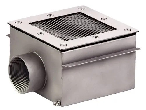 Слив донный (универс.) 150х150 мм., СД.50.4, из нерж. стали AISI-304