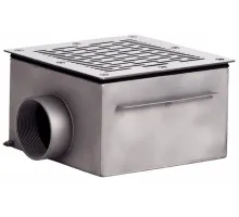 Слив донный (универс.) 200х200 мм., СД.20.2, из нерж. стали AISI-304