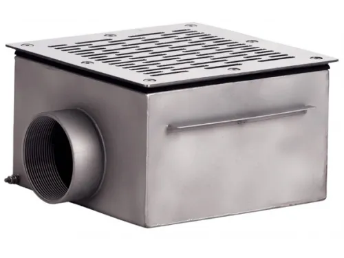 Слив донный (плитка) 200х200 мм., СД.20.1, из нерж. стали AISI-304