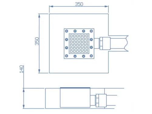 Слив донный (универс.) 250х250 мм., АТ 04.08 из нерж. стали AISI-304