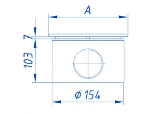 Слив донный антивихревой (плитка) D=180 мм. АТ 04,12 из нерж. стали AISI-304