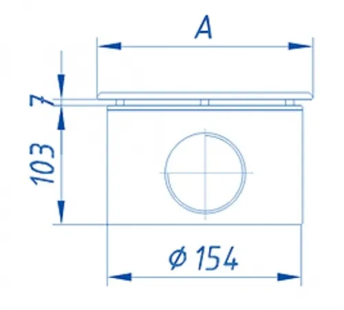 Слив донный антивихревой (плитка) D=180 мм. АТ 04,12M из нерж. стали AISI-316