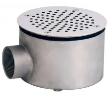 Слив донный (плитка) д.165 мм. (круг), СД.60.1, из нерж. стали AISI-304