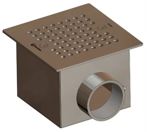 Слив донный из нерж. стали (плитка) Aquaviva 2'', AISI 304 (150x150 мм)