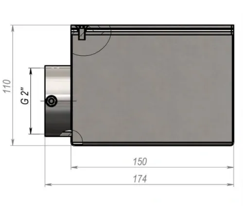 Слив донный из нерж. стали (универс.) Aquaviva 2'', AISI 304 (150x150 мм)