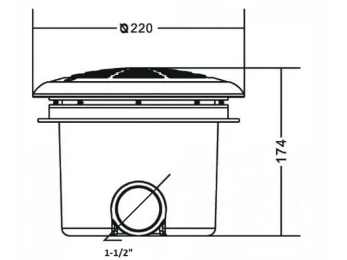 Слив донный (плитка) Aquaviva EM2832C