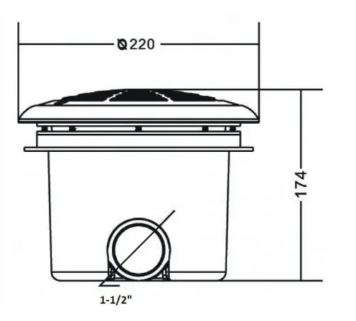 Слив донный (плитка) Aquaviva EM2832C