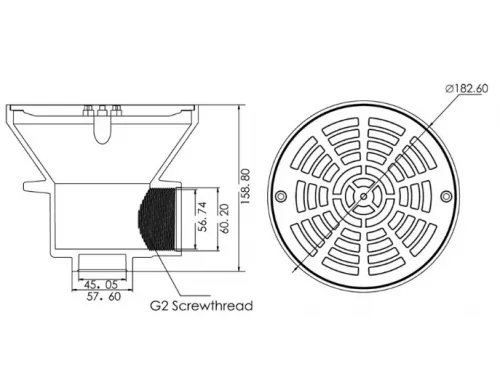 Слив донный (плитка) Aquaviva EM2838
