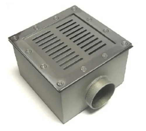 Слив донный (универс.) 200х200 мм. АТ 04,17M из нерж. стали AISI-316