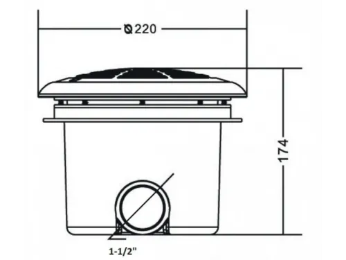 Слив донный (универс.) Aquaviva EM2832V
