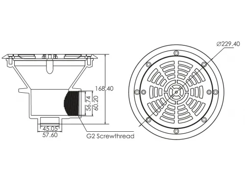 Слив донный (универсал.) Emaux EM2837