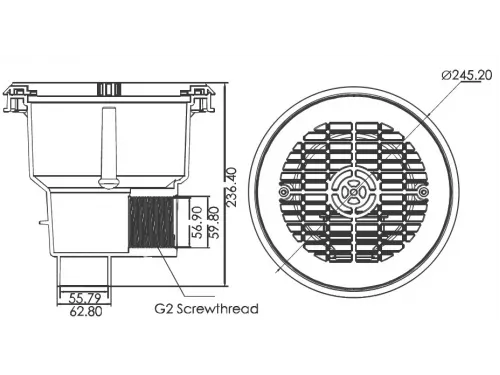 Слив донный (универсал) Emaux EM2840