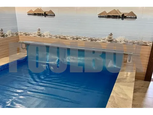 Сматывающее устройство АТ из нержавеющей стали со стеновыми опорами (любые размеры)