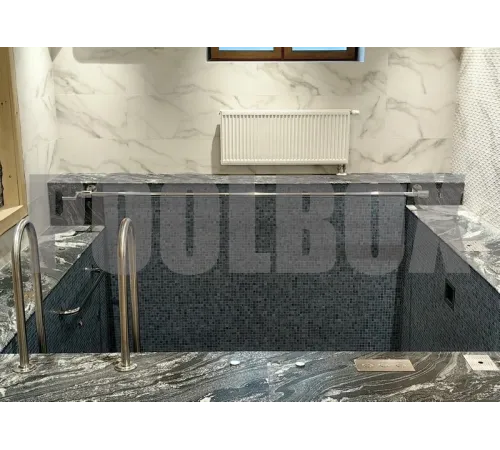 Сматывающее устройство АТ из нержавеющей стали со стеновыми опорами (любые размеры)