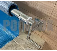 Сматывающее устройство АТ из нержавеющей стали со стеновыми опорами (любые размеры)