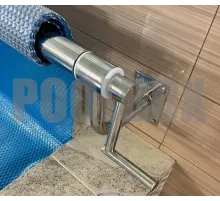 Сматывающее устройство АТ из нержавеющей стали со стеновыми опорами (любые размеры)