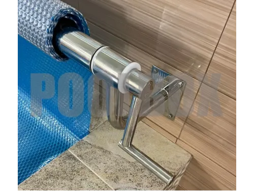 Сматывающее устройство АТ из нержавеющей стали со стеновыми опорами (любые размеры)