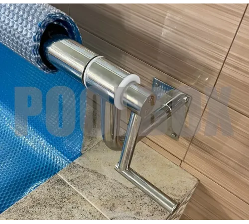 Сматывающее устройство АТ из нержавеющей стали со стеновыми опорами (любые размеры)