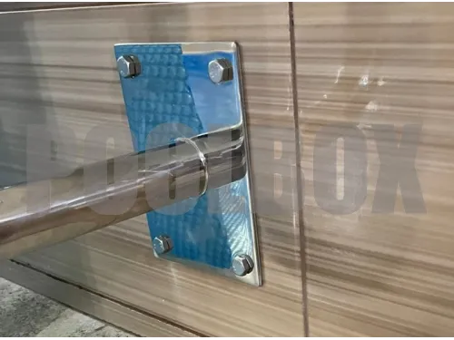 Сматывающее устройство АТ из нержавеющей стали со стеновыми опорами (любые размеры)