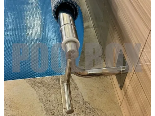 Сматывающее устройство АТ из нержавеющей стали со стеновыми опорами (любые размеры)