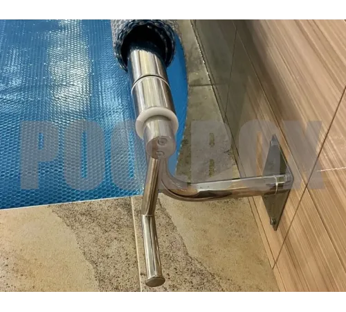 Сматывающее устройство АТ из нержавеющей стали со стеновыми опорами (любые размеры)