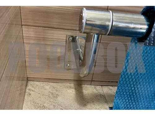 Сматывающее устройство АТ из нержавеющей стали со стеновыми опорами (любые размеры)