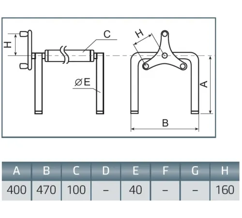 Сматывающее устройство из нерж. стали, переносное, усиленное,  Jumbo, Vagnerpool