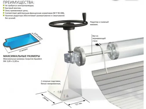 Ручное сматывающее устройство для жалюзи Aquadeck EM  Procopi