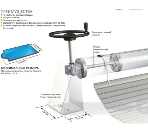 Ручное сматывающее устройство для жалюзи Aquadeck EM  Procopi